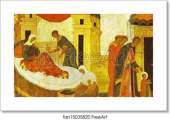 Free art print of The Birth of Elevfery-Alexius. Border scene of St. Alexius, Metropolitan of Moscow, with Scenes from His Life by Dionisii (Dionysius) Free art print of The Birth of Elevfery-Alexius. Border scene of St. Alexius, Metropolitan of Moscow, with Scenes from His Life by Dionisii (Dionysius)