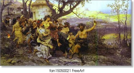 Free Art Print Of Bacchanalia By Henryk Hector Siemiradzki | FreeArt ...