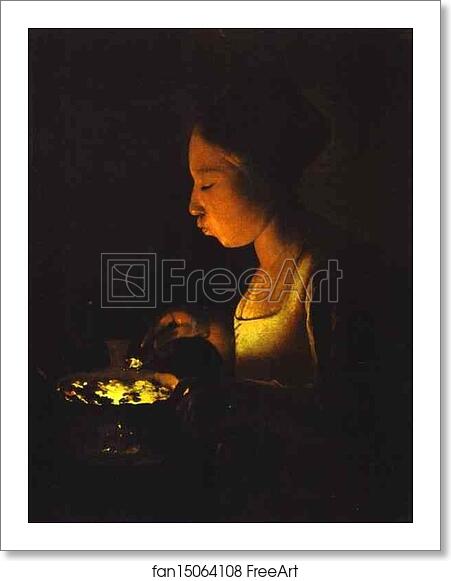 Free art print of Girl with a Brazier by Georges De La Tour Free art print of Girl with a Brazier by Georges De La Tour