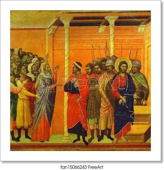 Free art print of Maestà (back, central panel) Jesus Accused by the Pharisees by Duccio Di Buoninsegna Free art print of Maestà (back, central panel) Jesus Accused by the Pharisees by Duccio Di Buoninsegna