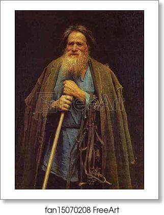 Free art print of Peasant Holding a Bridle. (Portrait of Mina Moiseyev) by Ivan Kramskoy