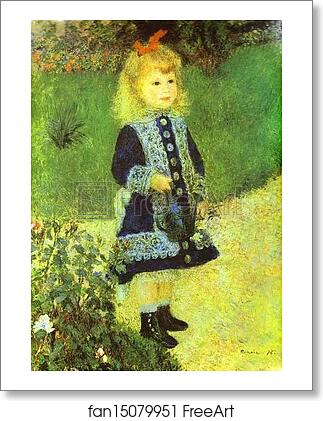 Free art print of A Girl with a Watering-Can by Pierre-Auguste Renoir