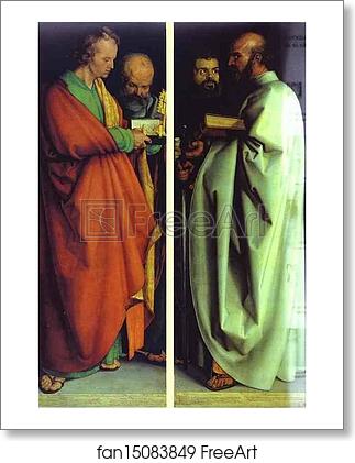 Free art print of The Four Holy Men by Albrecht Dürer