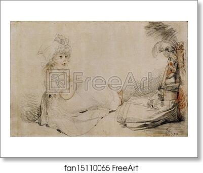 Free art print of Emilia Mary Boucherett with a Doll by Sir Thomas Lawrence