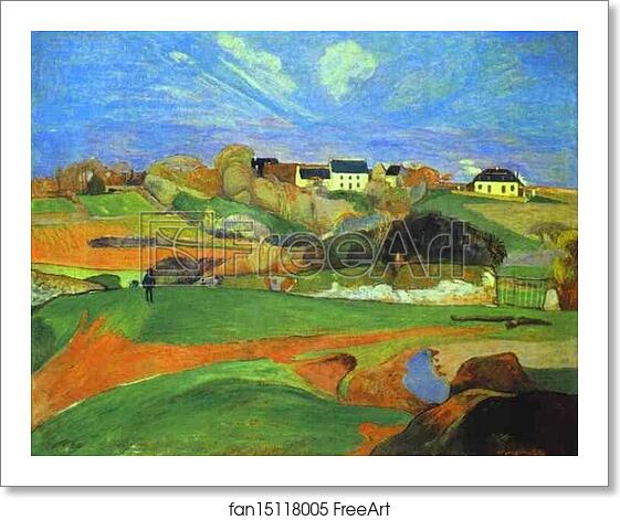 Free art print of Landscape by Paul Gauguin Free art print of Landscape by Paul Gauguin