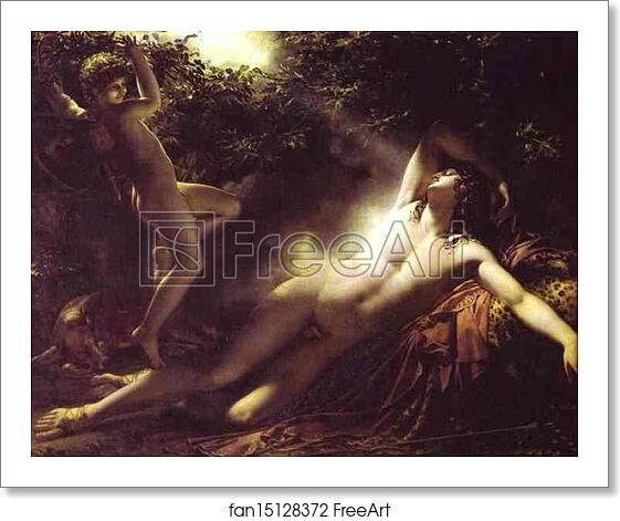 Free art print of Endymion Asleep by Anne-Louis Girodet De Roussy-Trioson