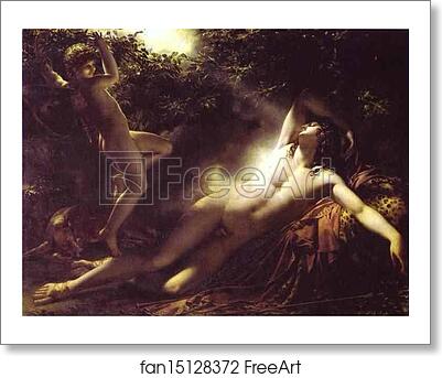 Free art print of Endymion Asleep by Anne-Louis Girodet De Roussy-Trioson