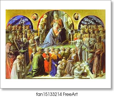 Free art print of The Coronation of the Virgin by Fra Filippo Lippi