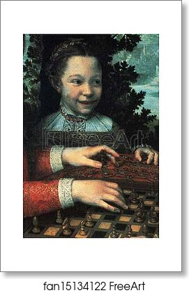 Free art print of The Chess Game. Detail by Sofonisba Anguissola