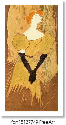 Free art print of Yvette Guilbert by Henri De Toulouse-Lautrec