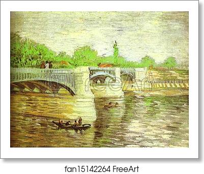 Free art print of The Seine with the Pont de la Grande Jatte by Vincent Van Gogh