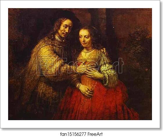 Free art print of Isaac and Rebecca. (The Jewish Bride) by Rembrandt Harmenszoon Van Rijn Free art print of Isaac and Rebecca. (The Jewish Bride) by Rembrandt Harmenszoon Van Rijn