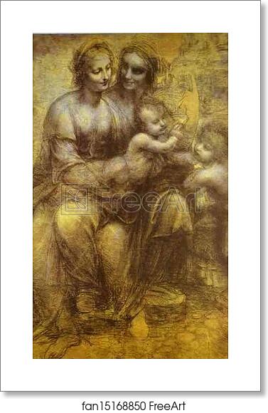 Free art print of Burlington House Cartoon (Mary, Christ, St. Anne and the Infant St. John) by Leonardo Da Vinci Free art print of Burlington House Cartoon (Mary, Christ, St. Anne and the Infant St. John) by Leonardo Da Vinci