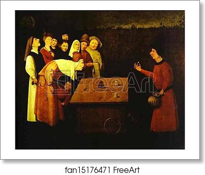 Free art print of The Conjuror by Hieronymus Bosch