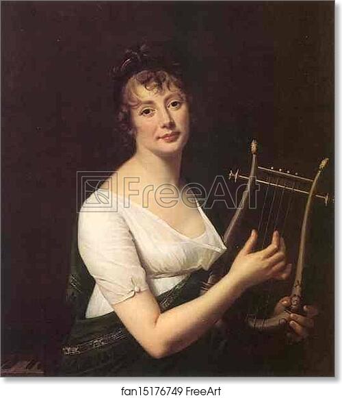 Free art print of Woman with a Lyre by Robert Lefèvre