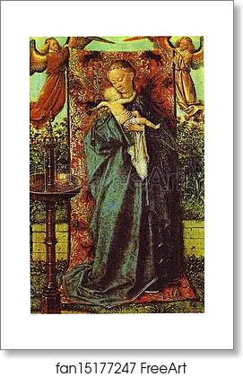 Free art print of Madonna by the Fountain by Jan Van Eyck