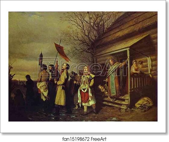 Free art print of Easter Procession in a Village by Vasily Perov Free art print of Easter Procession in a Village by Vasily Perov
