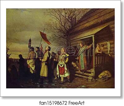 Free art print of Easter Procession in a Village by Vasily Perov