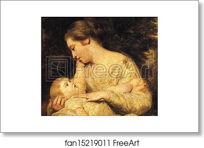 Free art print of Mrs Richard Hoare and Child. Detail by Sir Joshua Reynolds