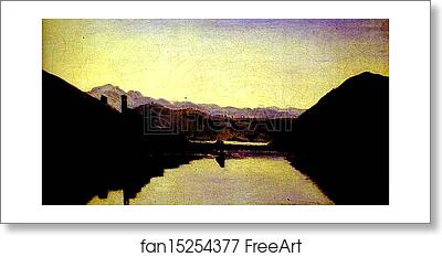 Free art print of The Lake of Piediluco, Umbria by Jean-Baptiste-Camille Corot