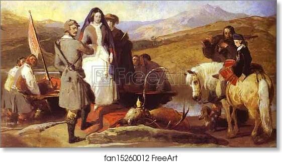 Free art print of Royal Sports on Hill and Loch by Sir Edwin Landseer