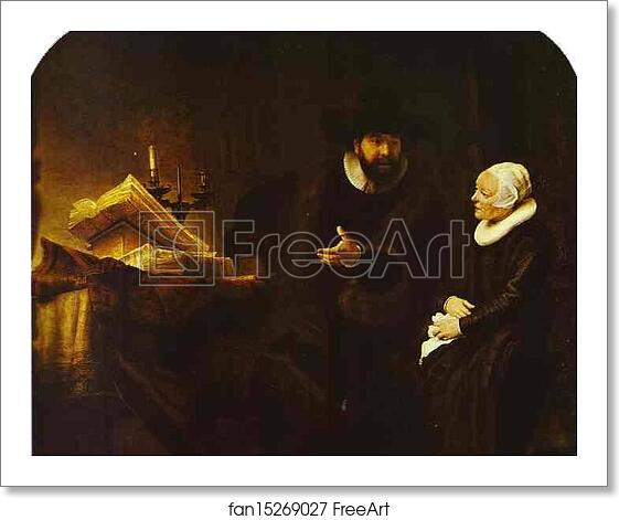 Free art print of The Mennonite Minister Cornelius Claeszoon Anslo in Conversation with His Wife Aaltje by Rembrandt Harmenszoon Van Rijn Free art print of The Mennonite Minister Cornelius Claeszoon Anslo in Conversation with His Wife Aaltje by Rembrandt Harmenszoon Van Rijn