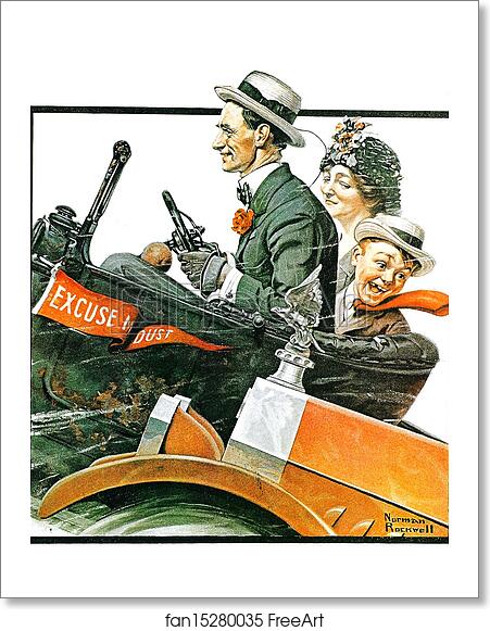 Free art print of The Open Road by Norman Rockwell Free art print of The Open Road by Norman Rockwell