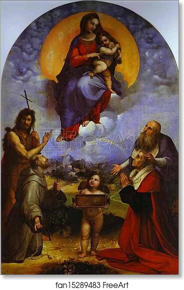 Free art print of Madonna di Foligno by Raphael