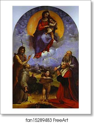 Free art print of Madonna di Foligno by Raphael