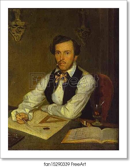Free art print of Portrait of an Architect by Pavel Fedotov Free art print of Portrait of an Architect by Pavel Fedotov