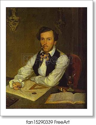 Free art print of Portrait of an Architect by Pavel Fedotov