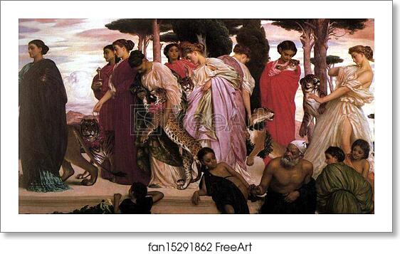 Free art print of The Syracusan Bride Leading WIld Animals in Procession to the Temple of Diana. Detail by Frederick Leighton Free art print of The Syracusan Bride Leading WIld Animals in Procession to the Temple of Diana. Detail by Frederick Leighton