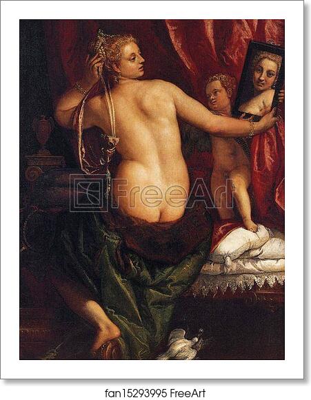 Free art print of Venus with a Mirror (Venus at Her Toilette) by Paolo Veronese Free art print of Venus with a Mirror (Venus at Her Toilette) by Paolo Veronese