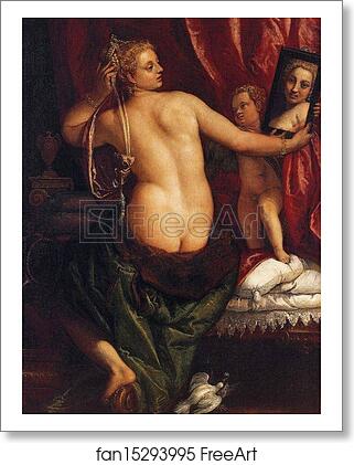 Free art print of Venus with a Mirror (Venus at Her Toilette) by Paolo Veronese Free art print of Venus with a Mirror (Venus at Her Toilette) by Paolo Veronese
