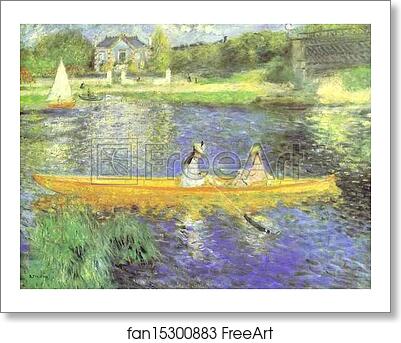 Free art print of Banks of the Seine at Asnieres by Pierre-Auguste Renoir