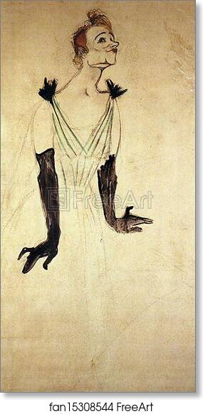 Free art print of Yvette Guilbert Taking a Curtain Call by Henri De Toulouse-Lautrec