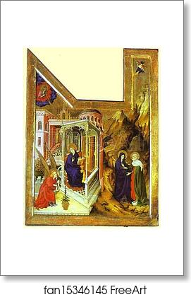 Free art print of Annunciation and Visitation by Melchior Broederlam