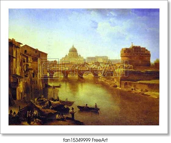 Free art print of New Rome. The Castle of the Holy Angel by Sylvester Shchedrin
