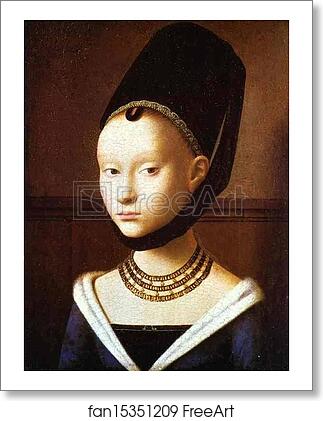 Free art print of A Young Lady by Petrus Christus