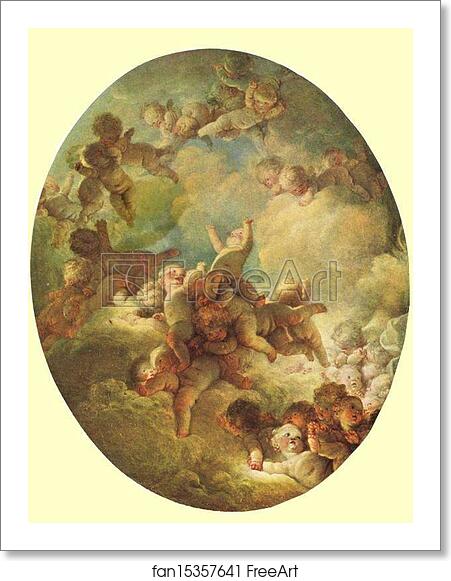 Free art print of Groups of Children in the Sky ("A Swarm of Cupids") by Jean-Honoré Fragonard Free art print of Groups of Children in the Sky ("A Swarm of Cupids") by Jean-Honoré Fragonard