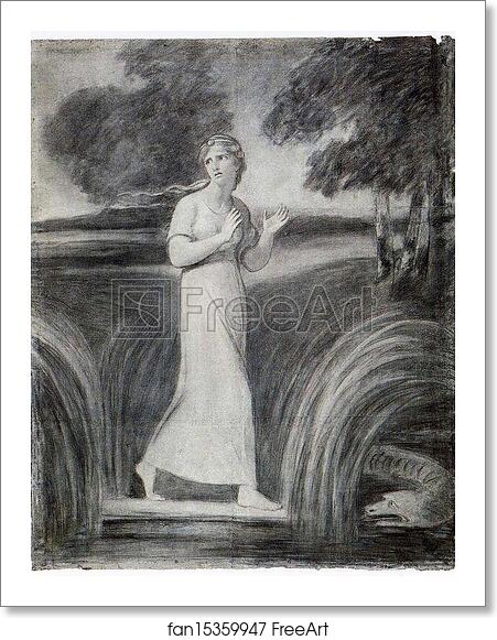 Free art print of Eurydice Fleeing from Aristaeus by George Romney Free art print of Eurydice Fleeing from Aristaeus by George Romney