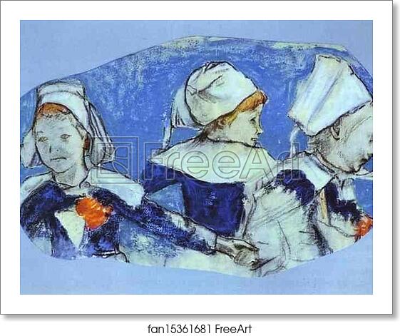 Free art print of Breton Girls Dancing by Paul Gauguin Free art print of Breton Girls Dancing by Paul Gauguin