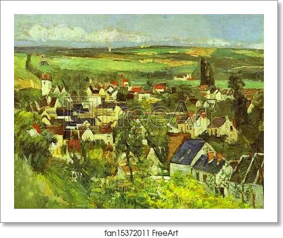 Free art print of View of Auvers by Paul Cézanne Free art print of View of Auvers by Paul Cézanne