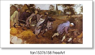 Free art print of The Parable of the Blind by Pieter Bruegel The Elder