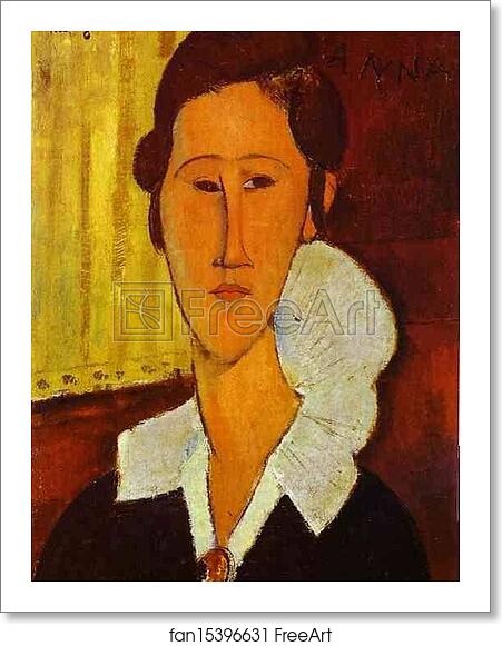 Free art print of Portrait of Anna Zborovska by Amedeo Modigliani