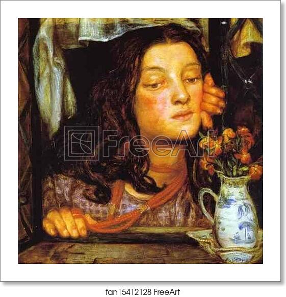Free art print of Girl at a Latrice by Dante Gabriel Rossetti Free art print of Girl at a Latrice by Dante Gabriel Rossetti