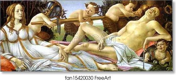Free art print of Venus and Mars by Alessandro Botticelli