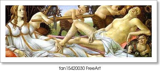 Free art print of Venus and Mars by Alessandro Botticelli