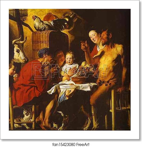 Free art print of The Satyr and the Farmer's Family by Jacob Jordaens Free art print of The Satyr and the Farmer's Family by Jacob Jordaens
