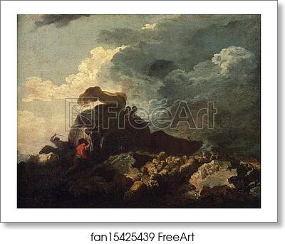 Free art print of The Storm or The Cart Stuck in the Mire by Jean-Honoré Fragonard
